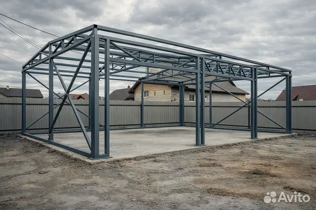 Каркас гаража под сэндвич-панели (80м²)