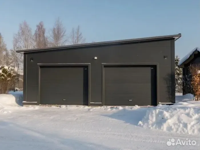 Гараж из сэндвич панелей под ключ 100 м2